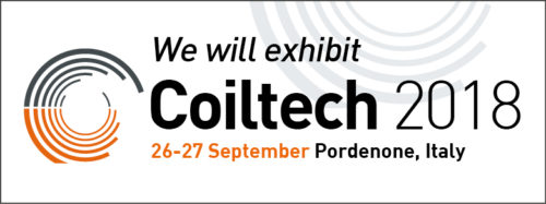 Coiltech fair in Pordenone (Italy) from 26 to 27 september 2018